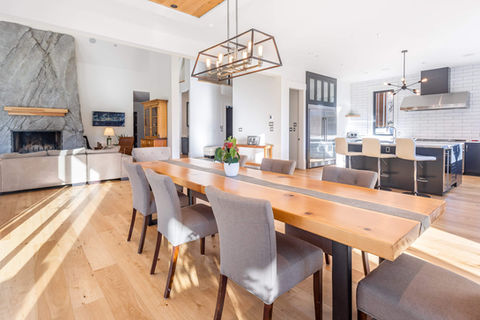 professional real estate dinning room interior photography whistler squamish