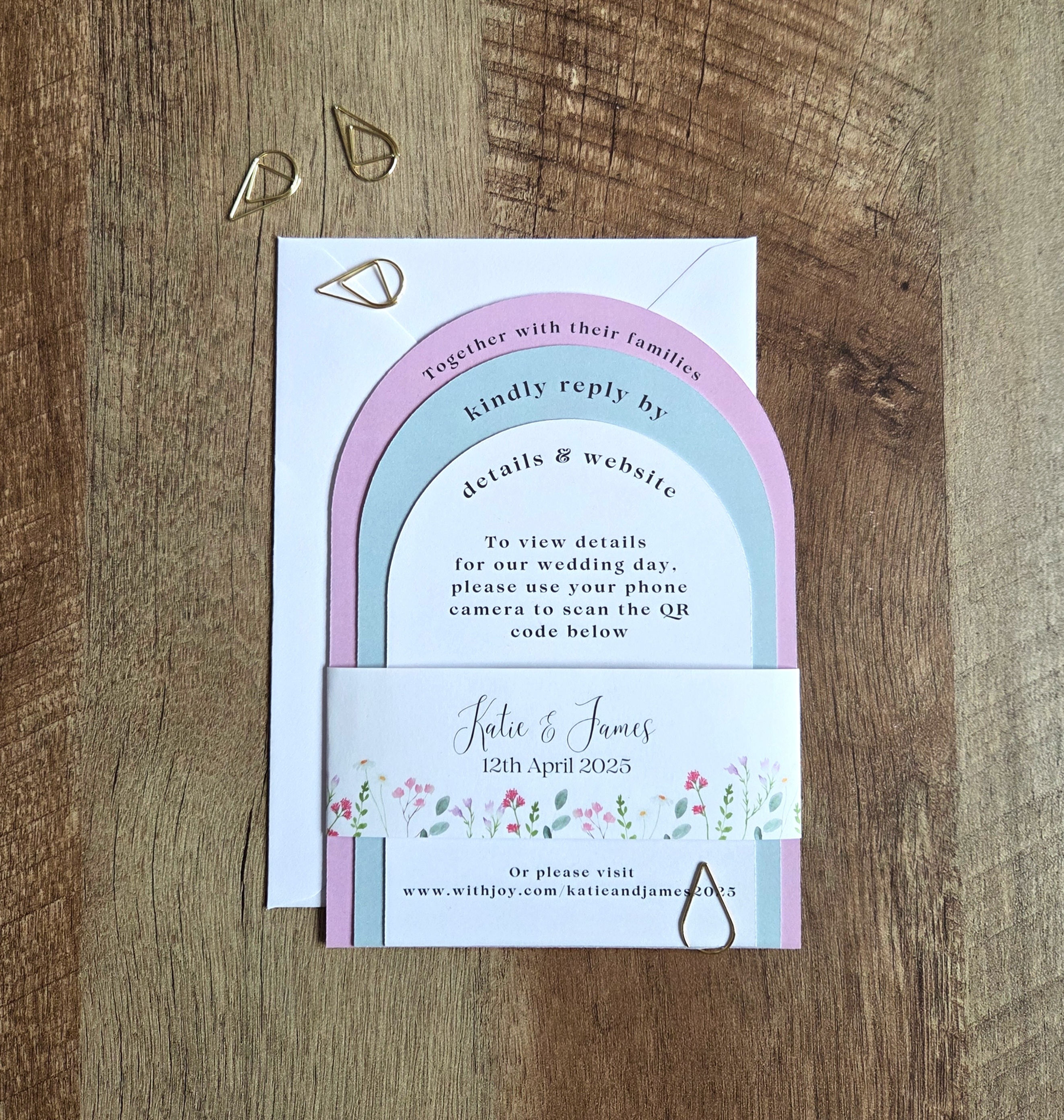 Arch Wildflower Wedding Invitation Bundle