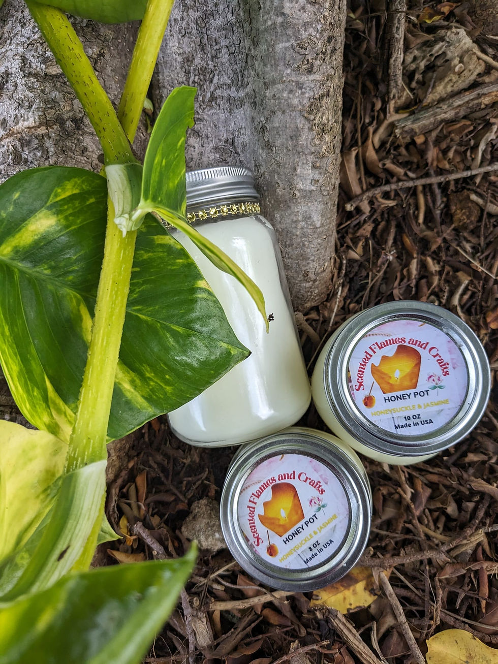 Thumbnail: Honeysuckle and Jasmine Scented Candles Sale