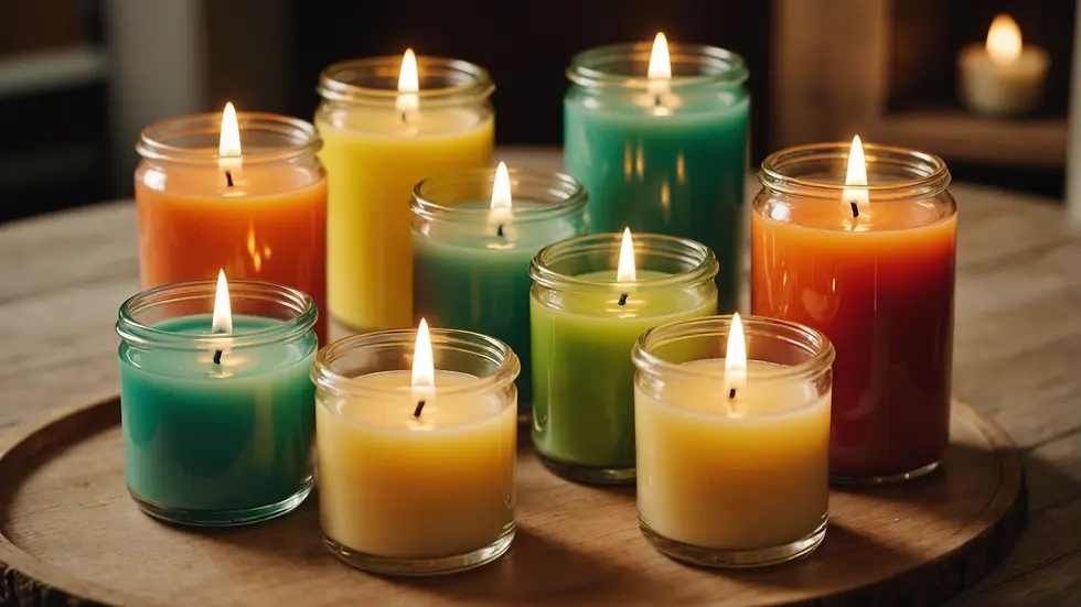 Eco-Friendly Candles in Finished Jars
