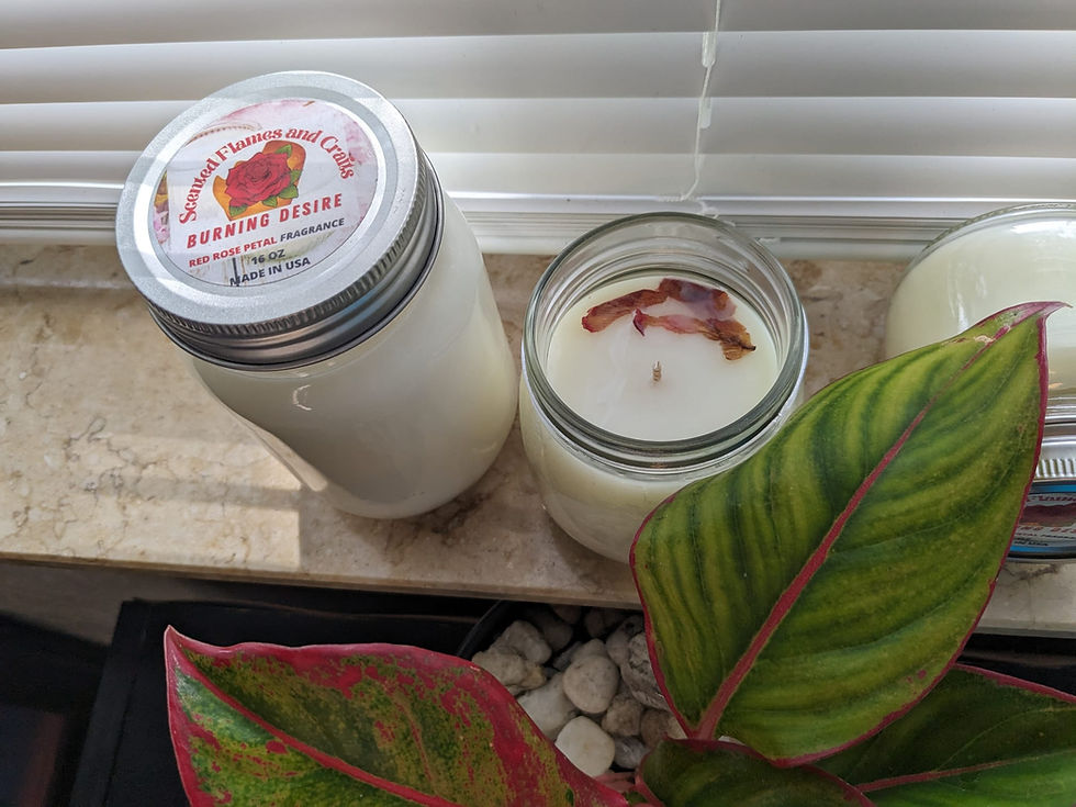 Thumbnail: Red Rose Petal Scented Candles