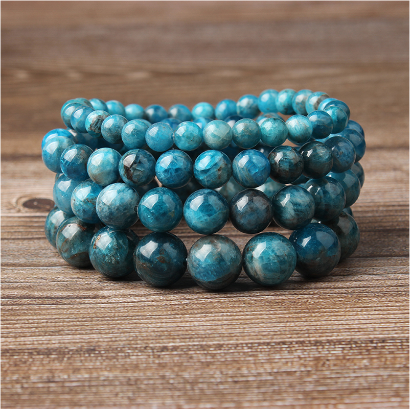 Thumbnail: Natural Blue Apatite Bracelets For Men And Women