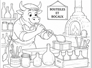 Croquis 30 : "Colorie les vieux métiers..."