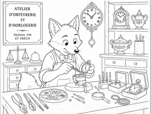 Croquis 106 : "Colorie les vieux métiers..."