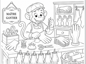 Croquis 102 : "Colorie les vieux métiers..."