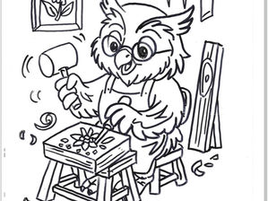 Croquis 174 : "Colorie les vieux métiers..."