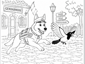 Croquis 26 : "Colorie les vieux métiers..."