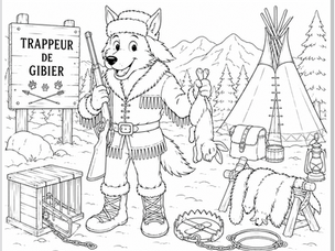 Croquis 87 : "Colorie les vieux métiers..."