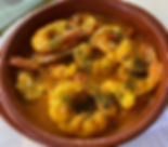 Langostinos en salsa de la casa