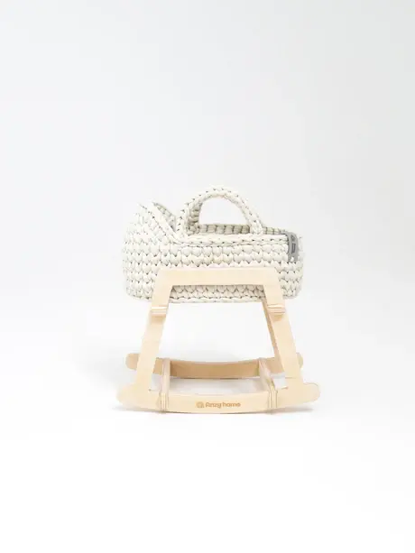 Thumbnail: Mini Doll Moses Basket w/Rocking Stand