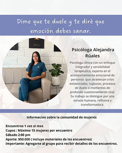 “Consulta nuestra cartelera de novedades y entérate de talleres, círculos de mujeres,