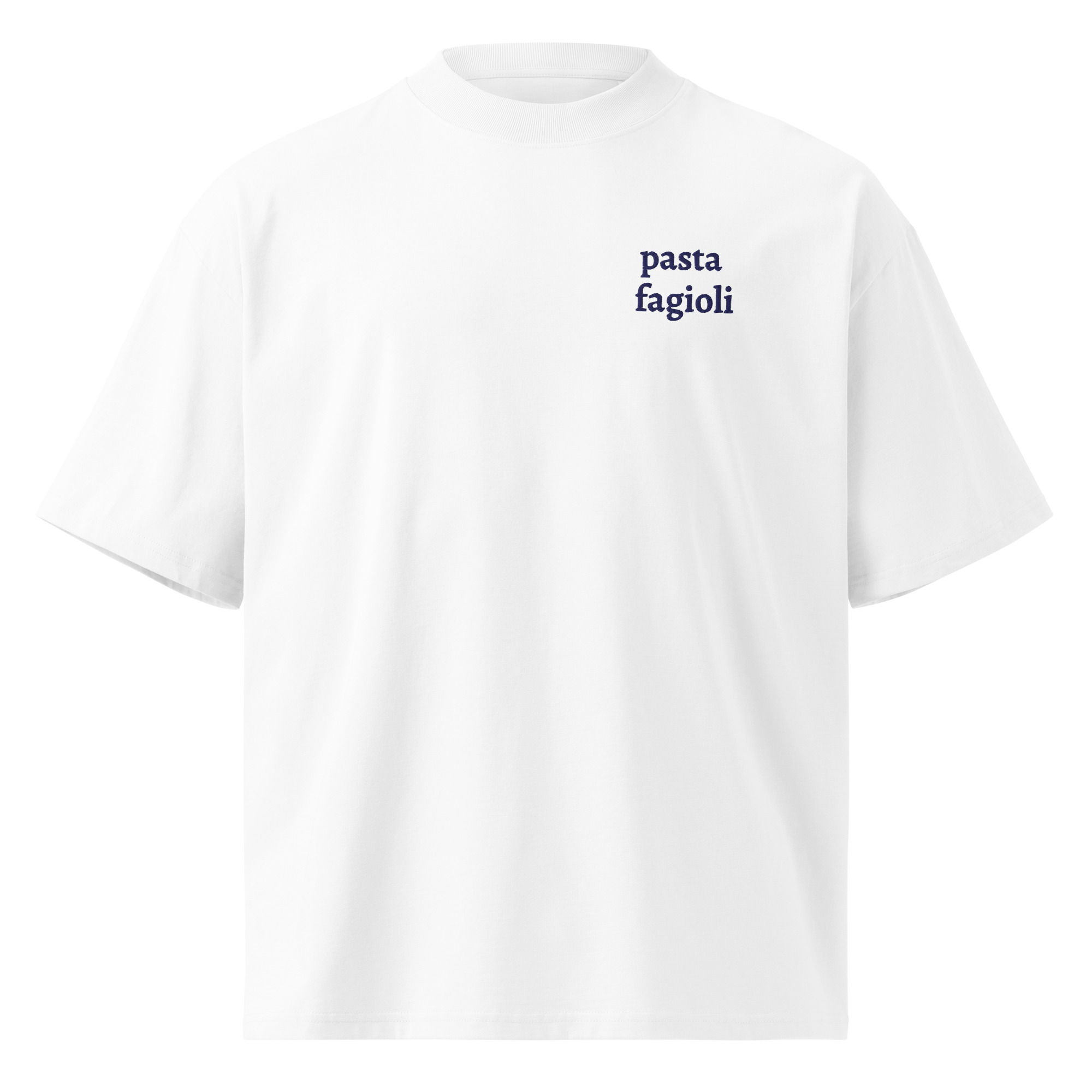 Unisex organic oversized high neck t-shirt
