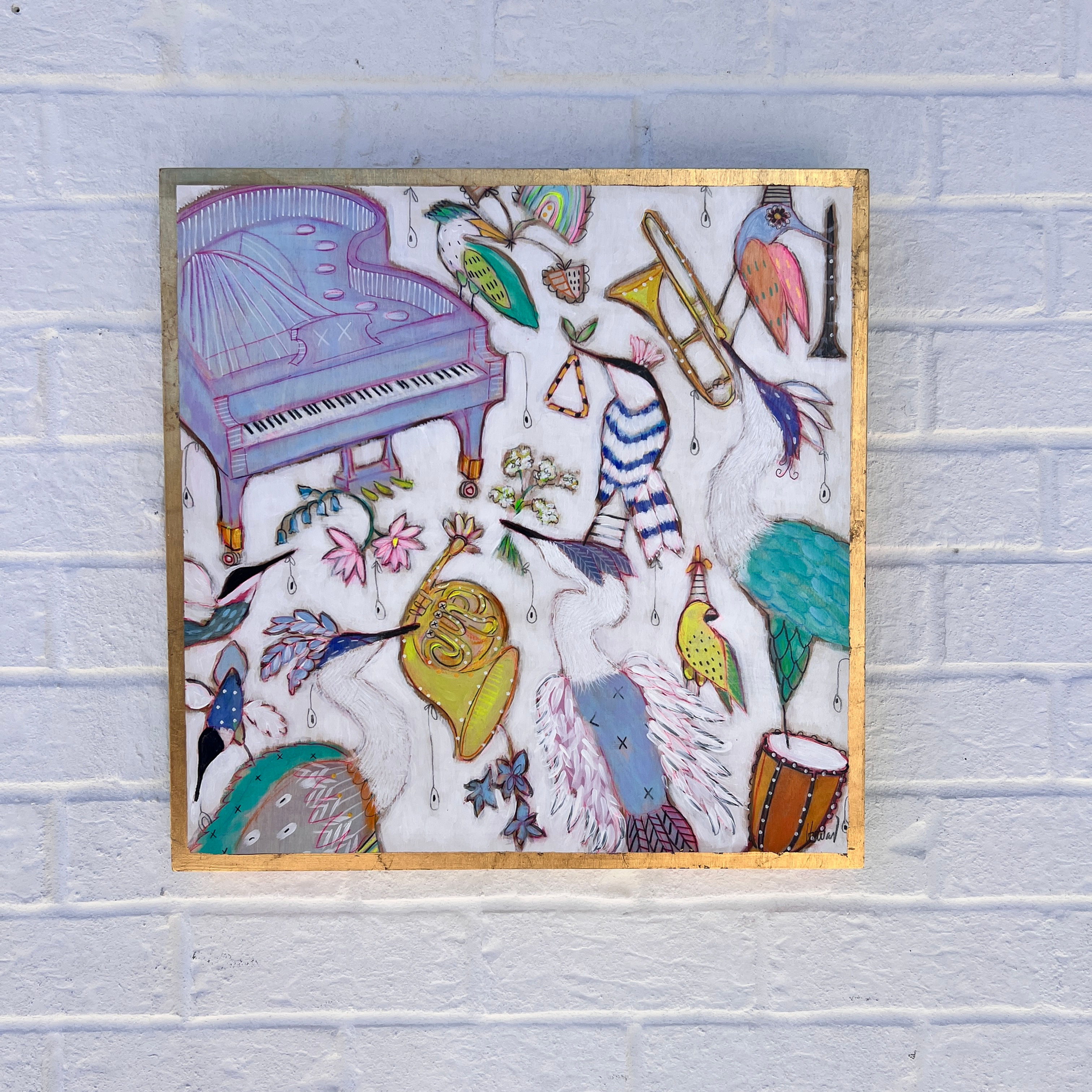 18”x18” “Let the Music Rain Down”