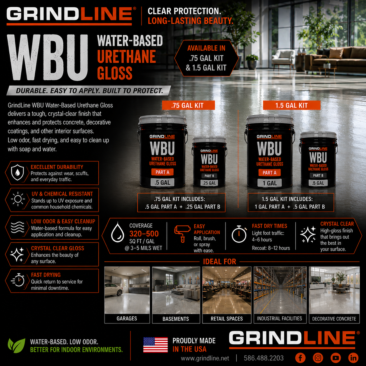 GrindLine WBU Water Based Urethane