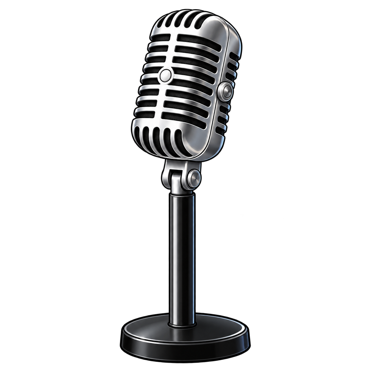 Vintage microphone illustration