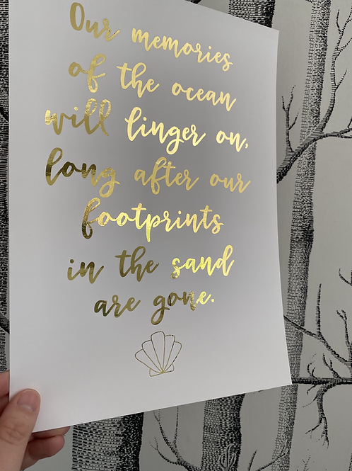 Memories of the Ocean - A4 - gold foil (1)
