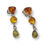 Thumbnail: A pair of amber and silver earrings, lion model