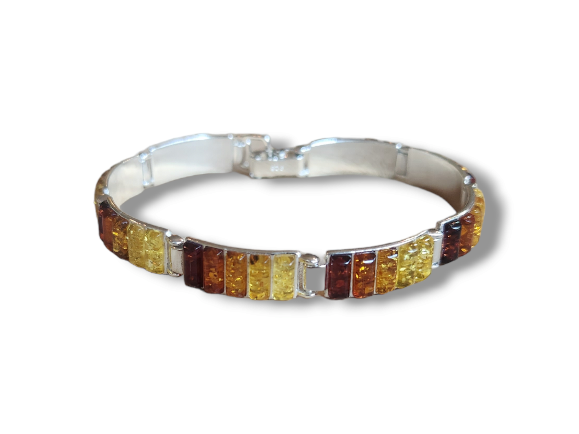 Amber and silver bracelet, Berlin model