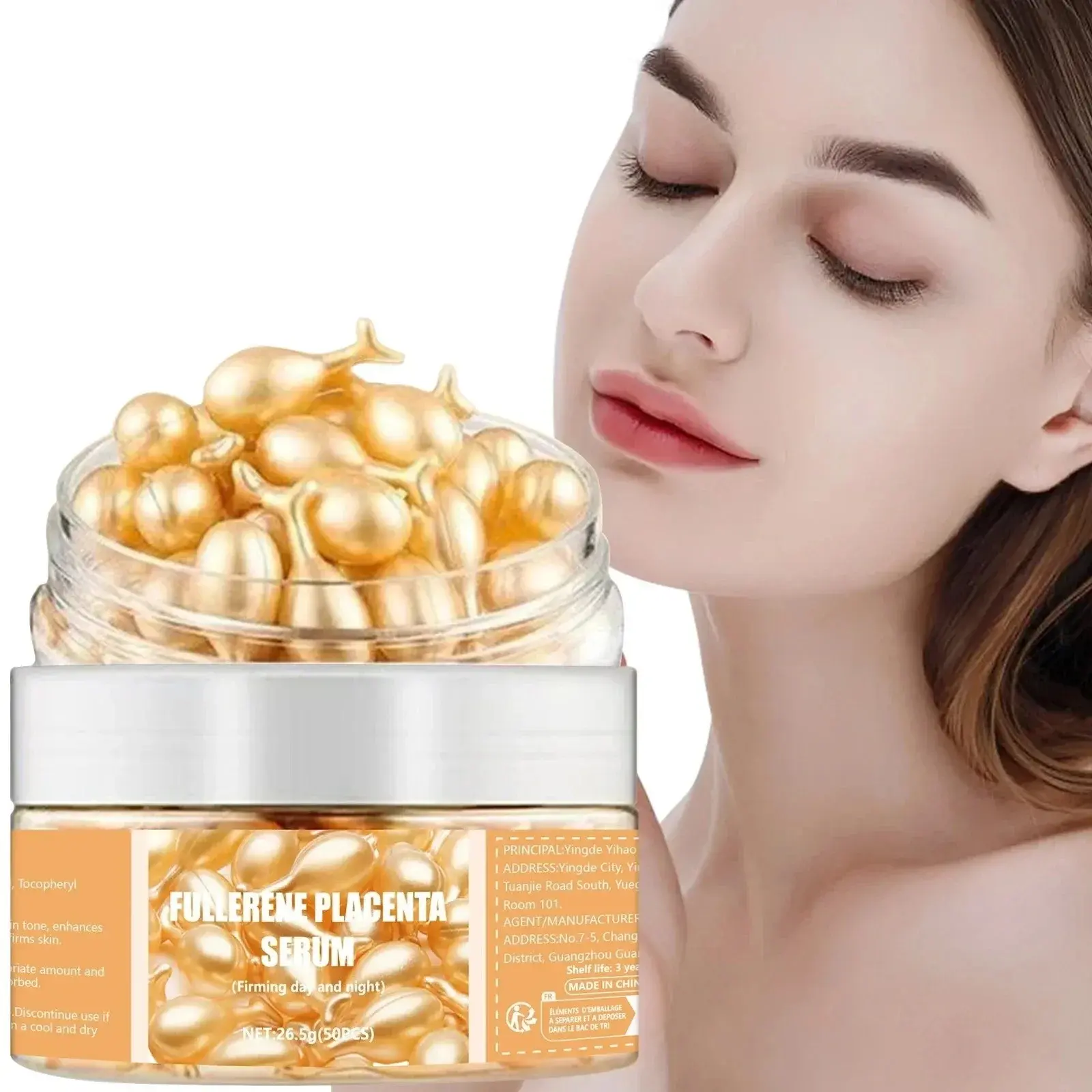50Pcs Collagen Face Care Capsules Serum Spot Acne Wrinkle Remover Firming Whiten