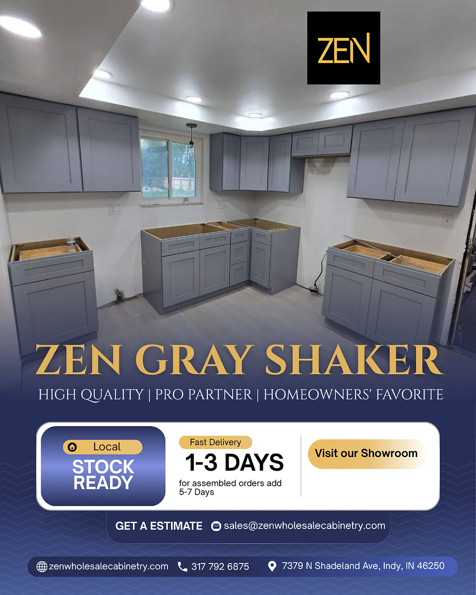 Why Raw Cabinet Photos Are the Best Way to Show Real Quality - ZEN Gray Shaker cabinets, gray shaker cabinets Indianapolis, kitchen cabinets In