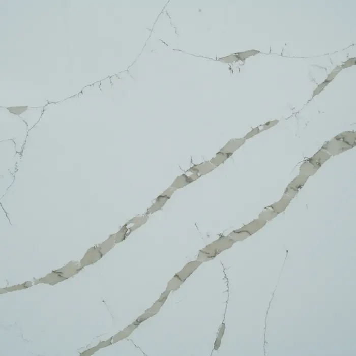 White marble with gray veins; a sophisticated countertop design and texture.