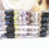 Thumbnail: 35" crystal (purple, green, yellow, blue) and magnetic hematite beaded wrap  - can be worn as a necklace or a bracelet