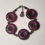 Thumbnail: 8"- 9" circular ceramic bracelet (purple cat eye & purple ceramic beads) - stainless steel lobster clasp