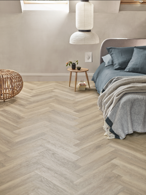 Hamilton Carpets - LVT Flooring - Amtico - Keel Oak Large Parquet - Bedroom