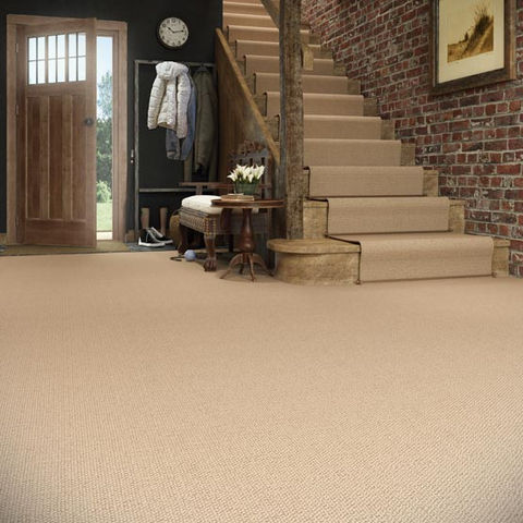 Hamilton Carpets - Carpet Flooring - Axminster - Simply Natural Grosgrain Straw - Stairs and Hallway