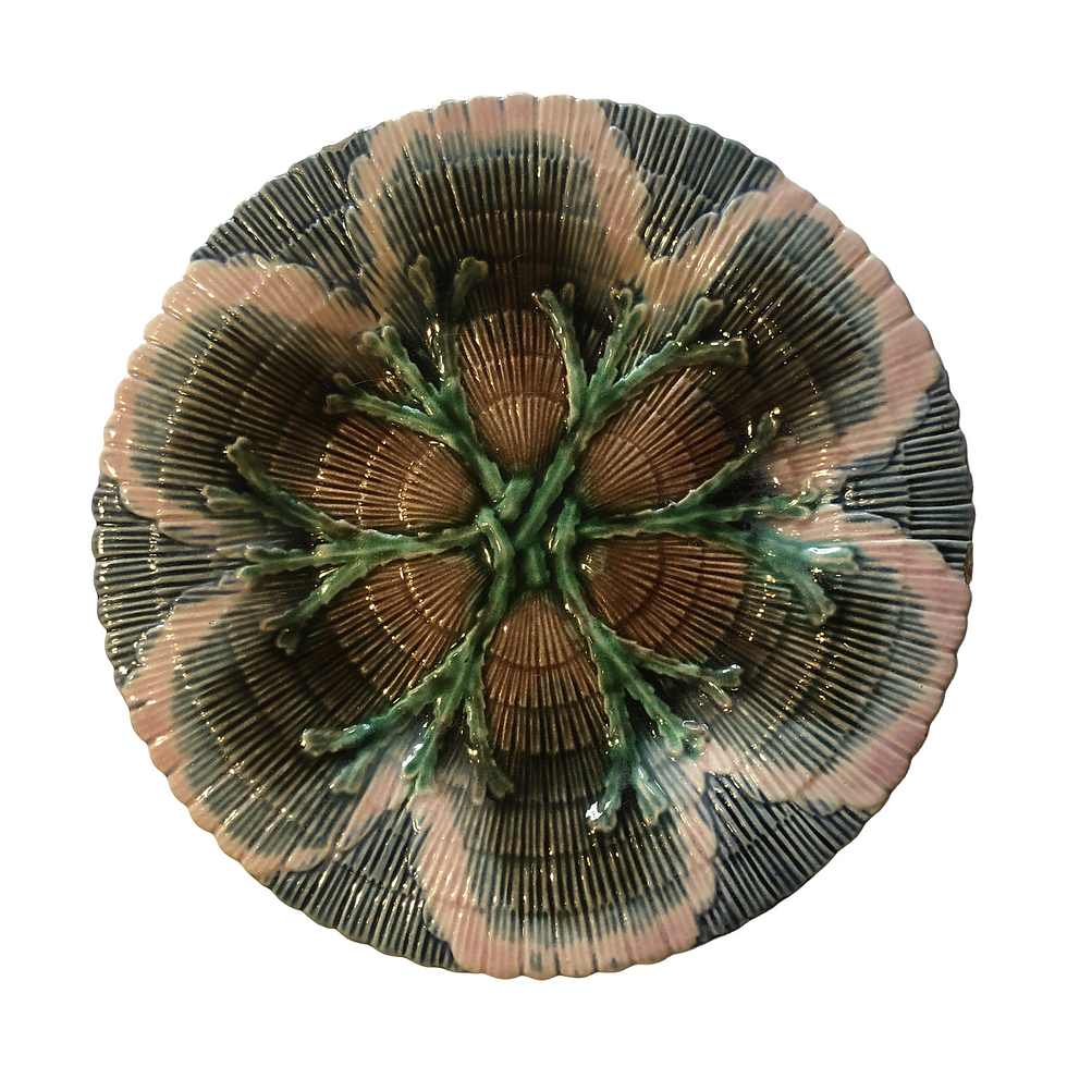 Griffin Smith & Hill Majolica Shell & Seaweed Plate