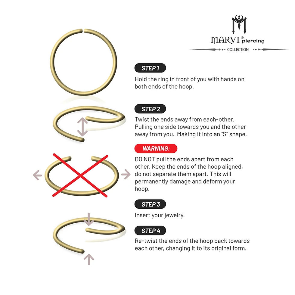 Thumbnail: 14kt Gold Crystal Daith/Helix / Septum / Smiley
