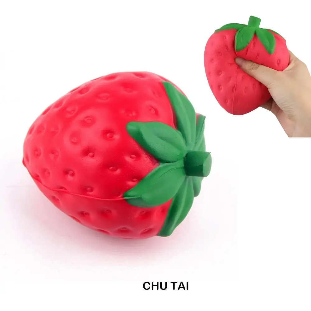 Super Jumbo Strawberry Squishi Toy Kids Grownups Squeeze Squishy Toys 11.5*9 CM