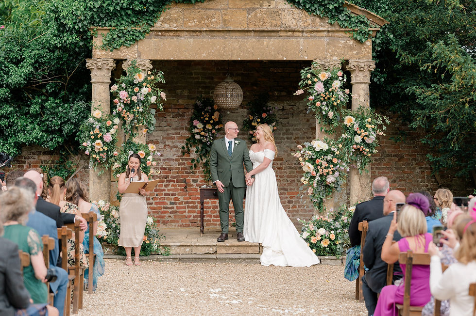 Bride and Groom at the Temple