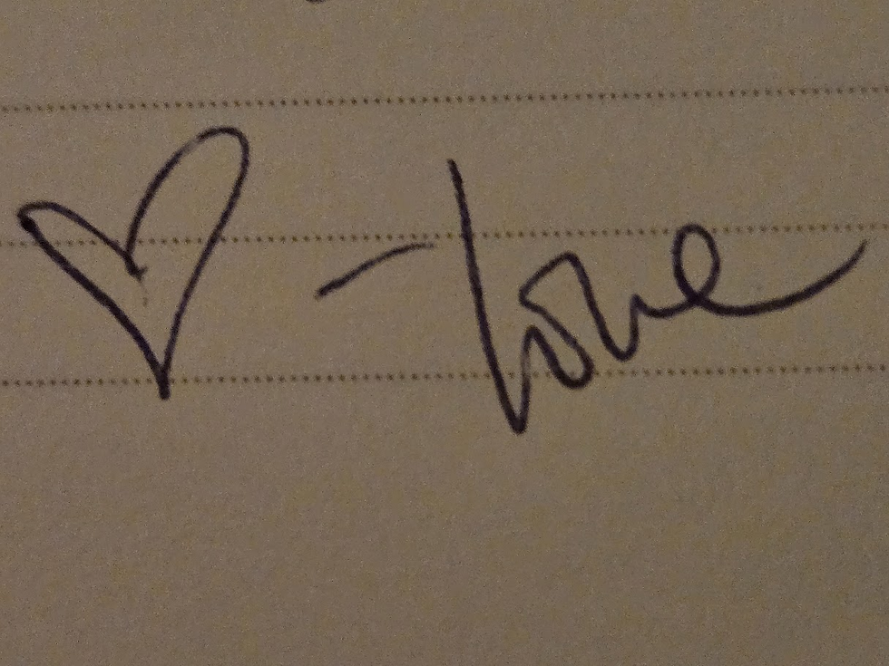 How I sign my letters from love