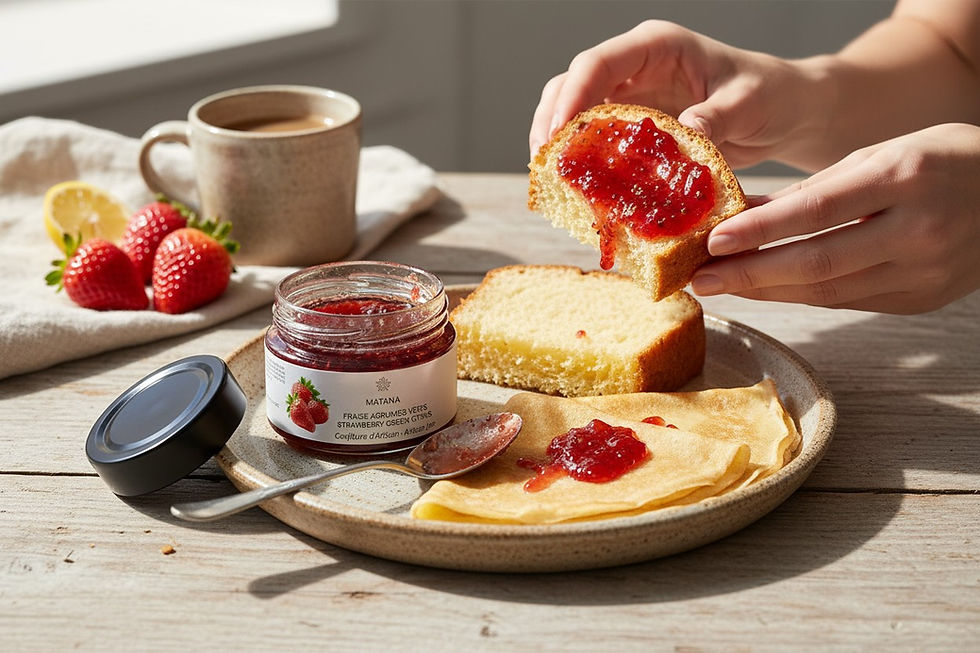 Miniature : Confiture de Fraise Agrumes Verts Combava et Baies roses, l'étrange voyage