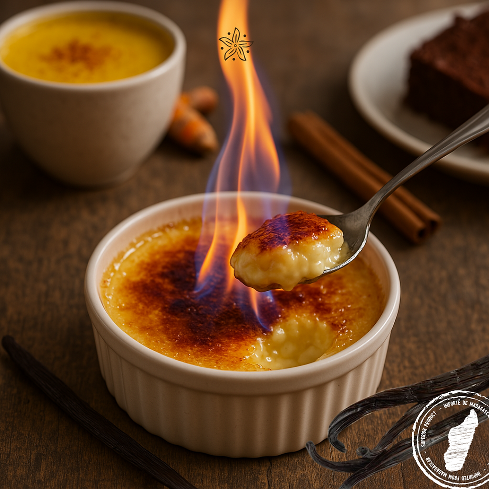 Poudre de vanille premium, Crème brûlée à la vanille, vanille Bourbon de Madagascar