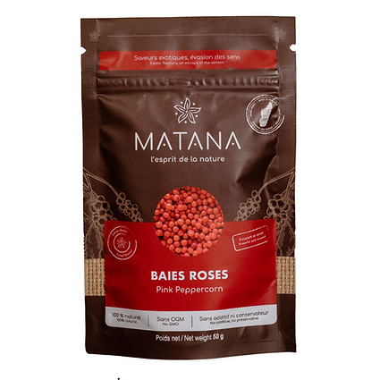 Baies roses de Madagascar – Goût subtil et anisé, légèrement sucré