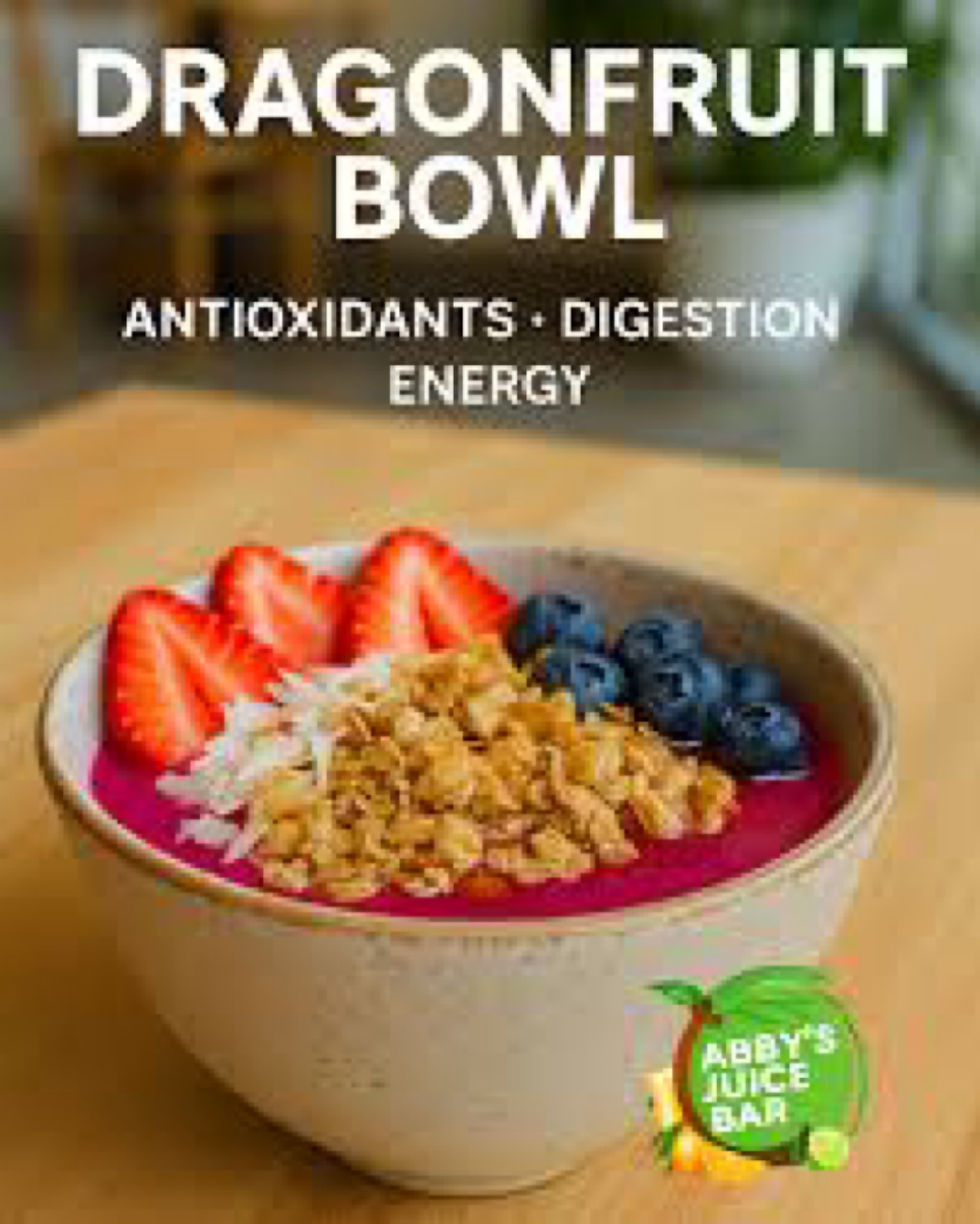 Dragon fruit bowl at Abby's Juice Bar in Greenacres FL