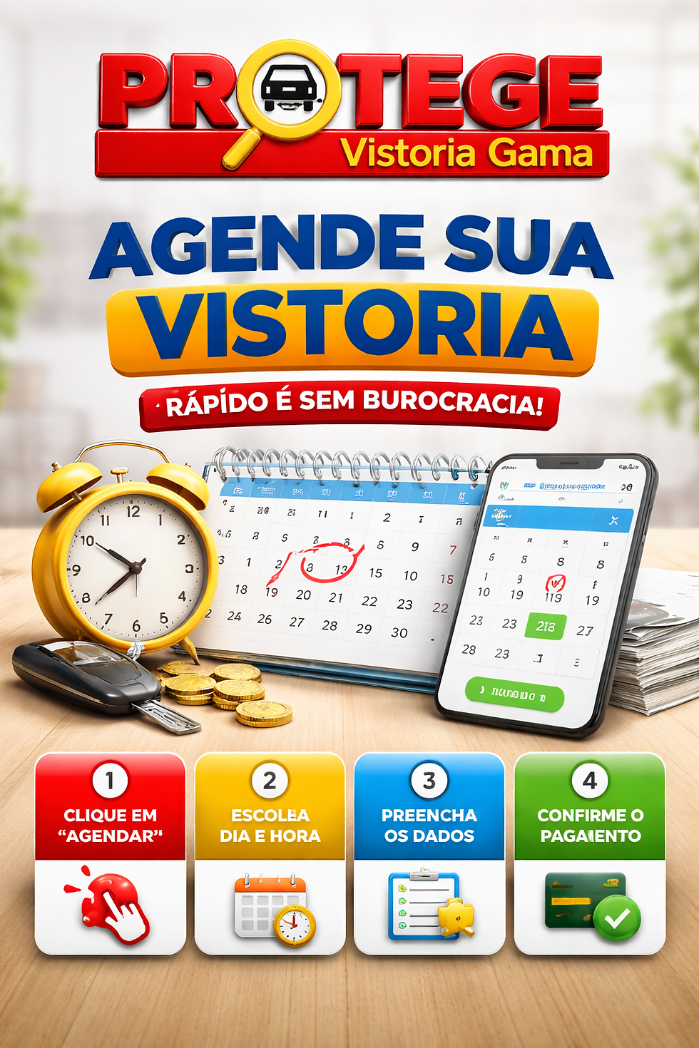 Agende sua vistoria de forma fácil