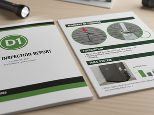 Commercial property inspection report example showing roofing, HVAC, and electrical findings in Oklahoma