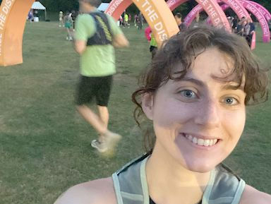 Siena running her first half marathon