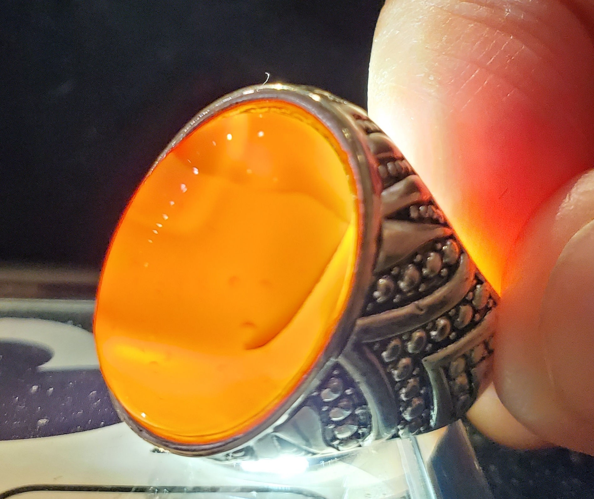 Carnelian ring for good health