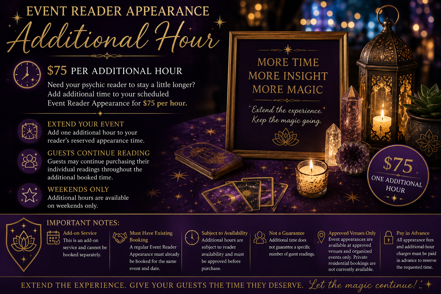 Event Reader Appearance — Additional Hour