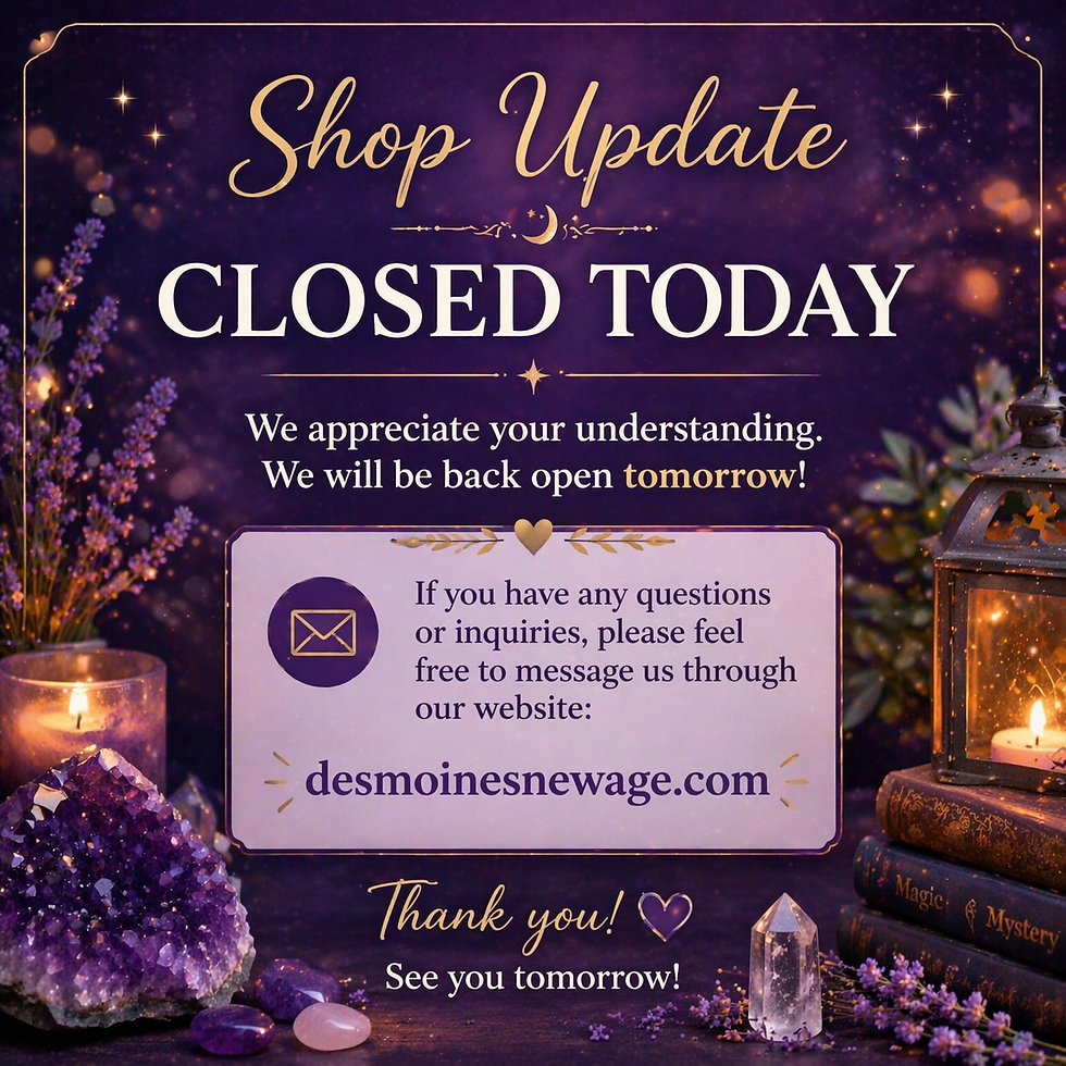 Shop Update: Closed Today — Reopening Tomorrow