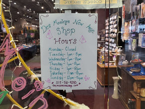 Holiday Shop Hours!!!