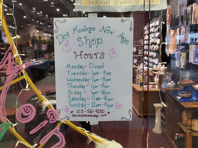 Holiday Shop Hours!!!