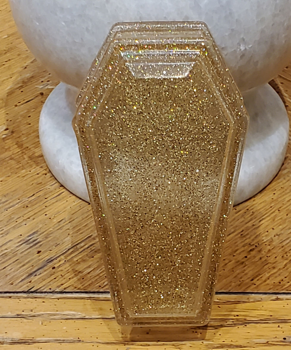Thumbnail: Coffin box with Selenite dust resin art