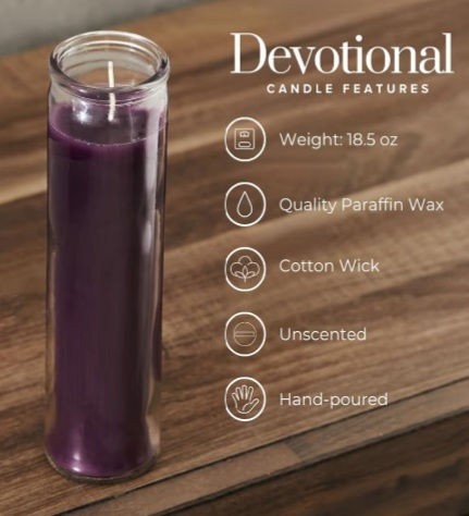 Thumbnail: Prayer Candle, Dark Purple