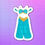 Thumbnail: Princess Jasmine Old Parks Costume Dress Sticker