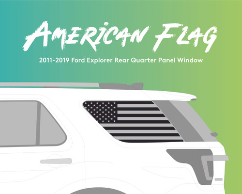 (2) USA Flag Decals For Ford Explorer 2011-2019 Rear Side Windows – American Flag, Patriotic
